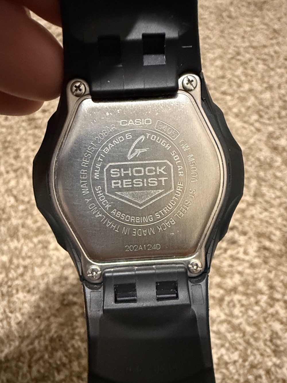 Casio G-Shock GW-M500A Tough Solar Multi-Band 6 Atomic Watch Black GW-M500 - Picture 2 of 3